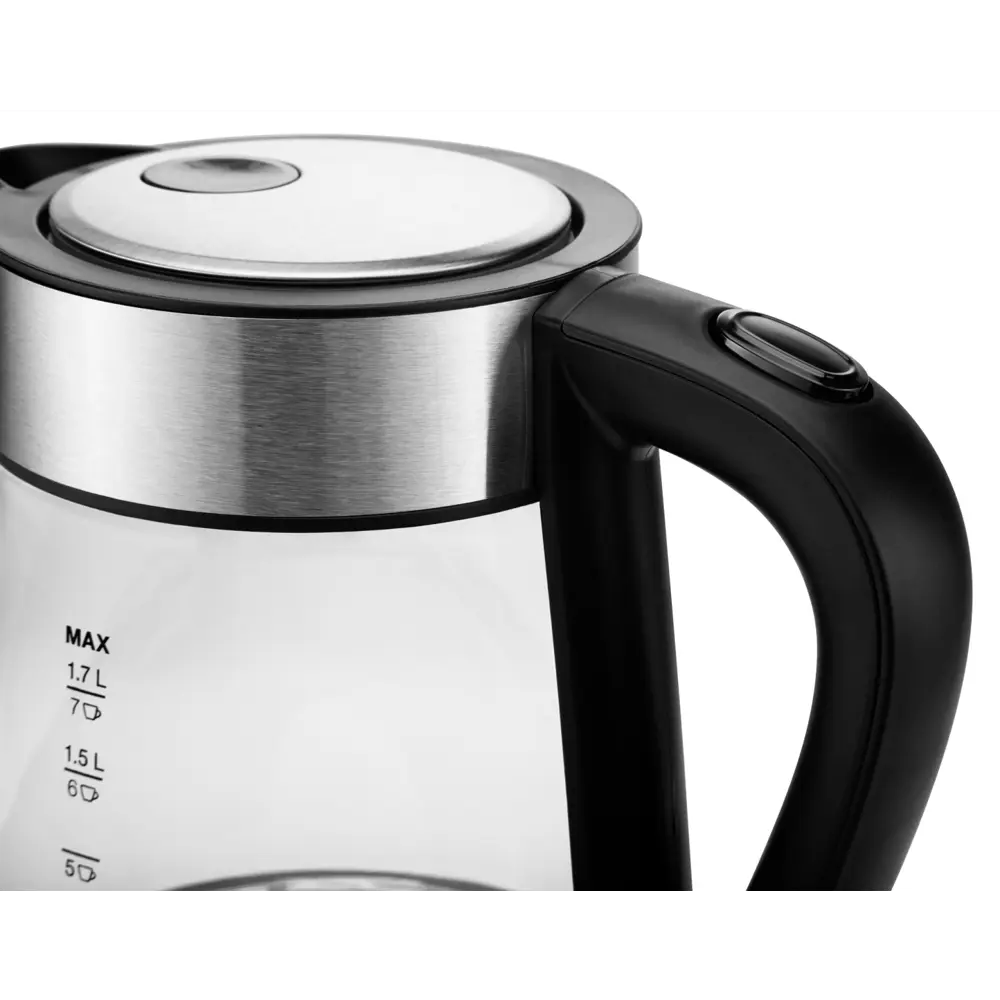 Фото 16 Электрический чайник 1.7 л Hyundai HYK-G3026 стекло цвет серебристый