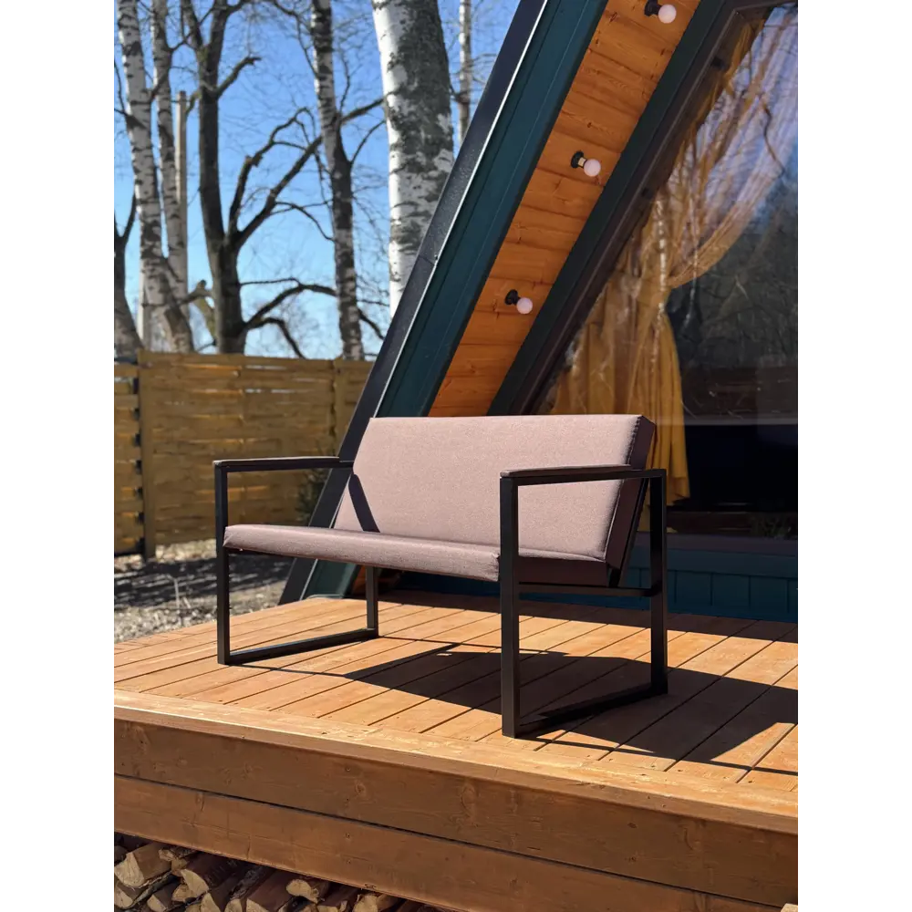 Фото 4 Диван садовый Card&loft 119 см x 60 см x 73 см металл коричневый Фото 4 Диван садовый Card&loft 119 см x 60 см x 73 см металл коричневый