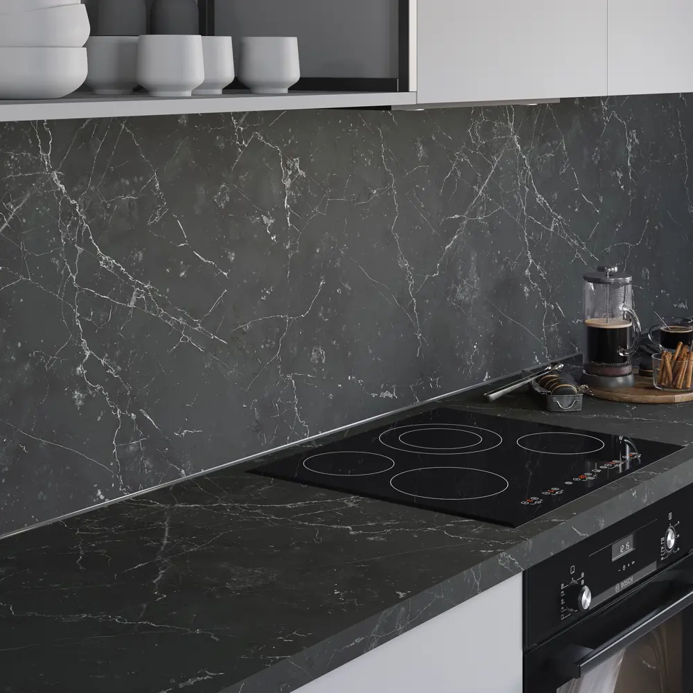 Фото 7 Кухонная столешница Slotex Кемь 240x3.8x60 см ДСП цвет черный Фото 7 Кухонная столешница Slotex Кемь 240x3.8x60 см ДСП цвет черный