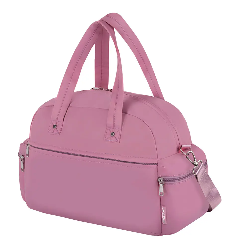 Фото Сумка дорожная Heikki Handy 43x30x16 см полиэстер цвет розовый Фото Сумка дорожная Heikki Handy 43x30x16 см полиэстер цвет розовый