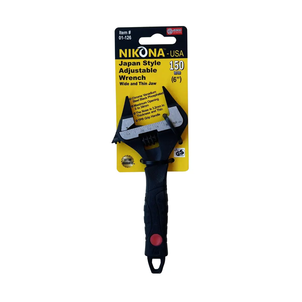 Фото Ключ разводной Nikona 01-126 захват до 34 мм 165 мм Фото Ключ разводной Nikona 01-126 захват до 34 мм 165 мм