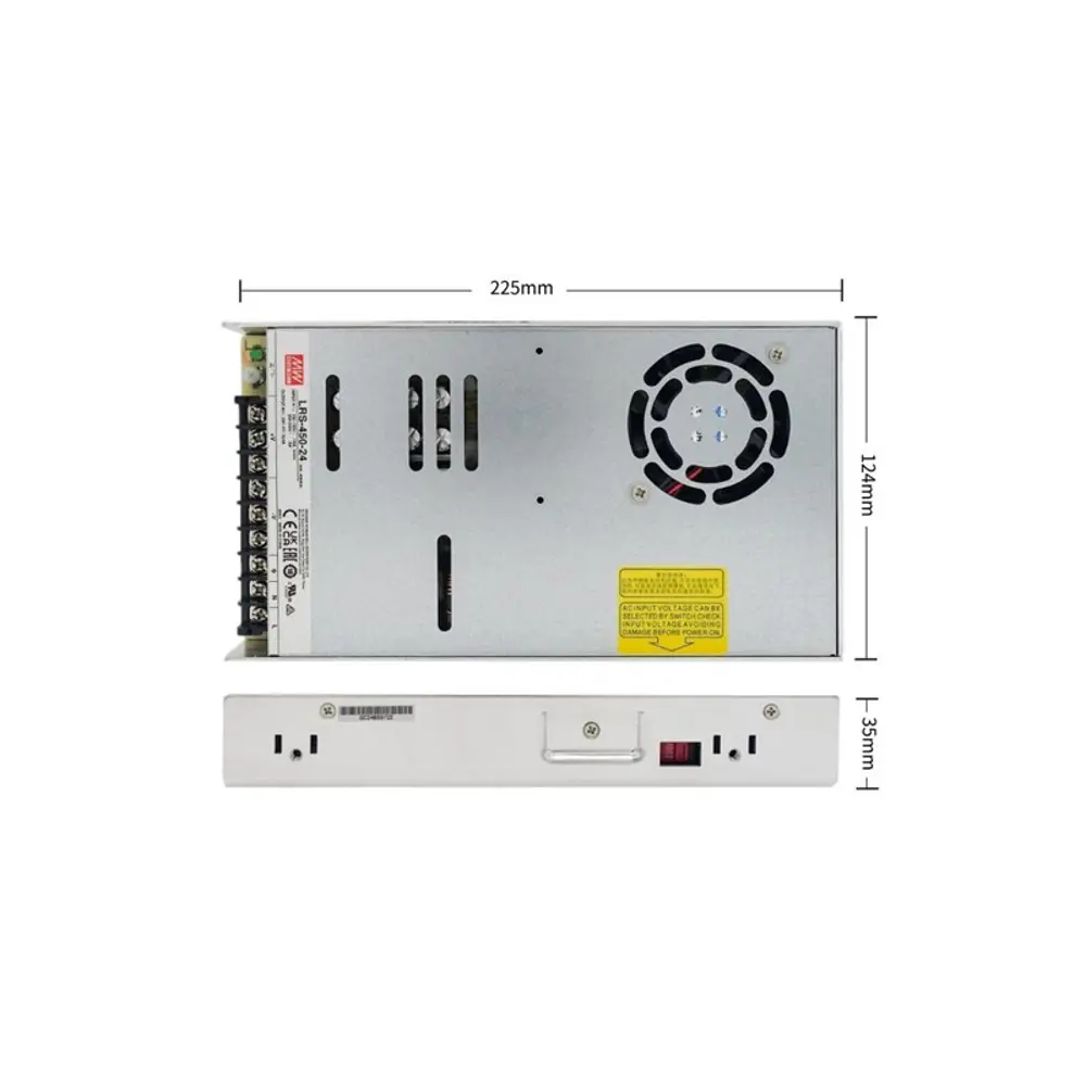Фото 3 Блок питания Mean Well Lrs-450-24 для светодиодной ленты 110 220 В 450 Вт IP00 Фото 3 Блок питания Mean Well Lrs-450-24 для светодиодной ленты 110 220 В 450 Вт IP00