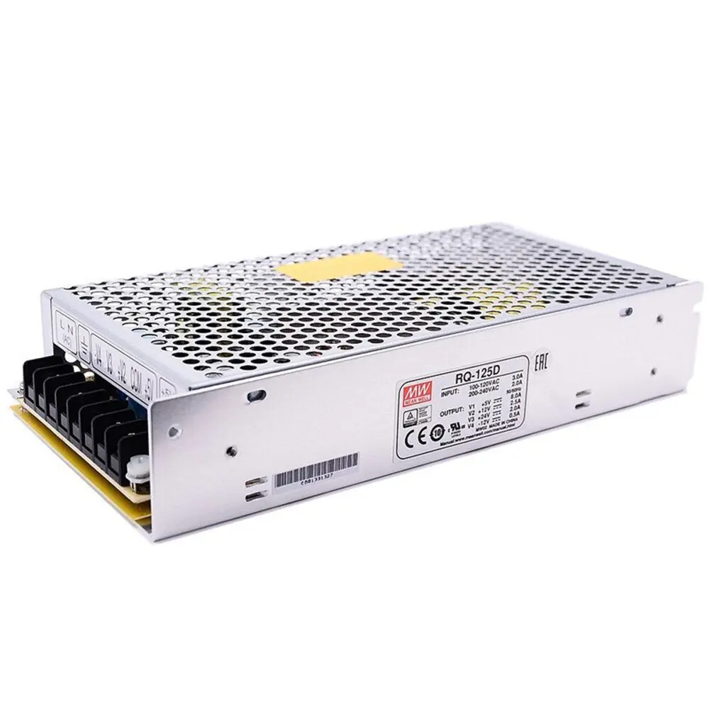 Фото Блок питания Mean well Rq-125d для светодиодной ленты 110, 220 В 125 Вт IP00 Фото Блок питания Mean well Rq-125d для светодиодной ленты 110, 220 В 125 Вт IP00