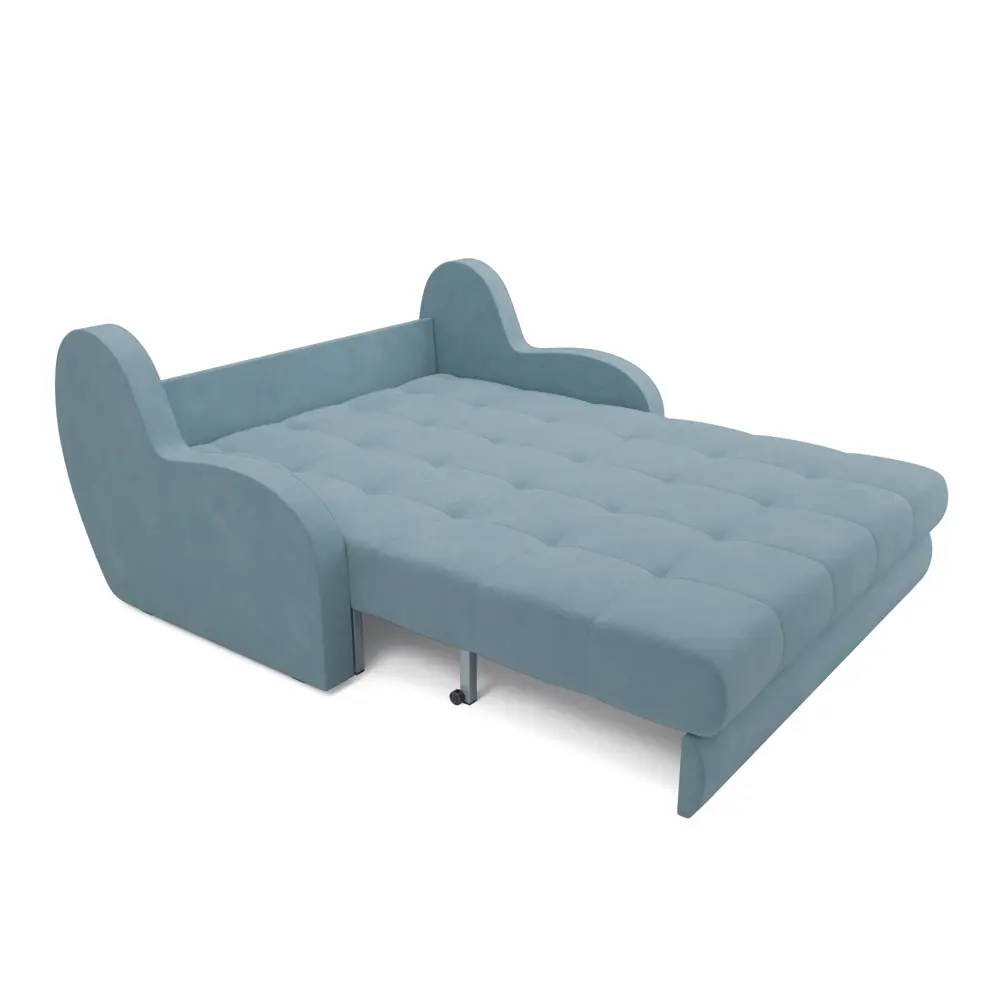 Фото 6 Диван раскладной Мебель-арс Барон НПБ 142x88x110 см велюр цвет голубой Фото 6 Диван раскладной Мебель-арс Барон НПБ 142x88x110 см велюр цвет голубой