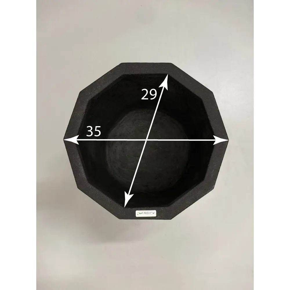 Фото 10 Кашпо Evabrick Przma hl50-35b d 35 см 50 см 36 л полимербетон черный