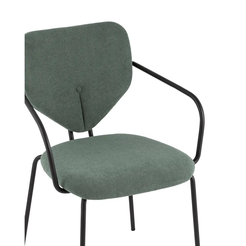 Фото 9 Стул для кухни обеденный Masey с подлокотниками зеленый (комплект 4 стула)