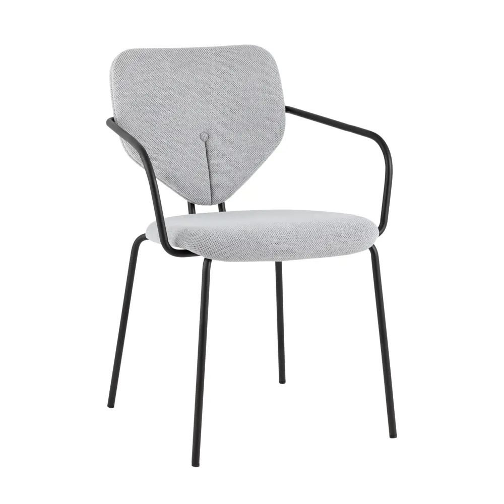 Фото 2 Стул для кухни обеденный Masey с подлокотниками серый (комплект 4 стула)