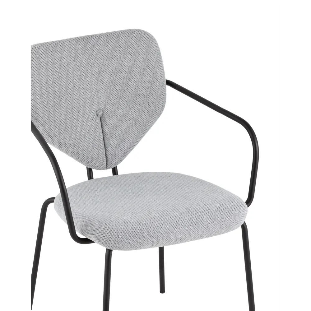 Фото 9 Стул для кухни обеденный Masey с подлокотниками серый (комплект 4 стула)