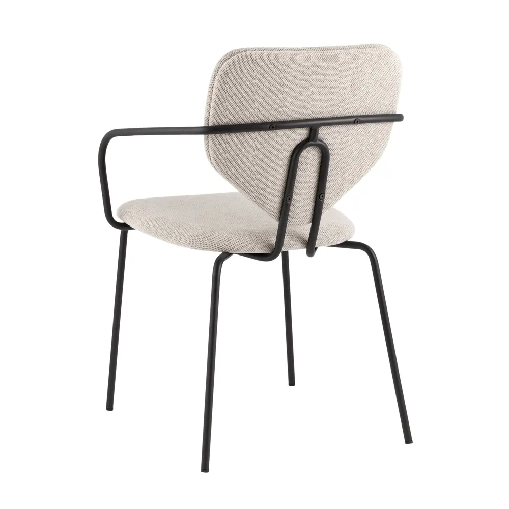 Фото 7 Стул для кухни обеденный Masey с подлокотниками бежевый Фото 7 Стул для кухни обеденный Masey с подлокотниками бежевый