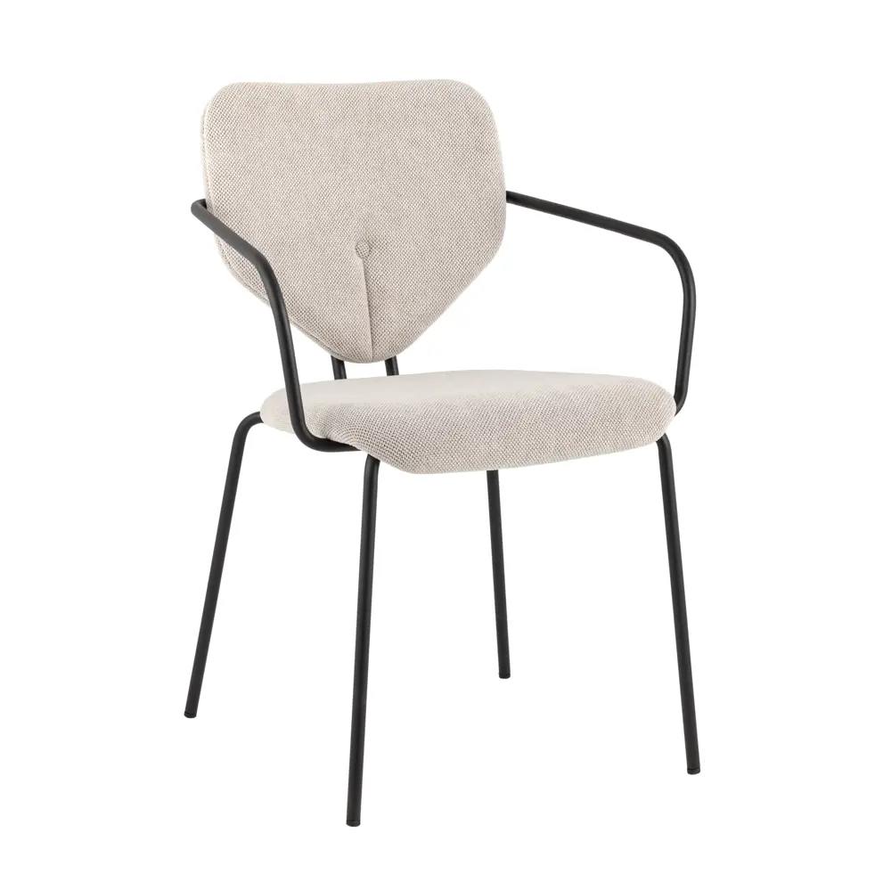 Фото 2 Стул для кухни обеденный Masey с подлокотниками бежевый (комплект 4 стула) Фото 2 Стул для кухни обеденный Masey с подлокотниками бежевый (комплект 4 стула)