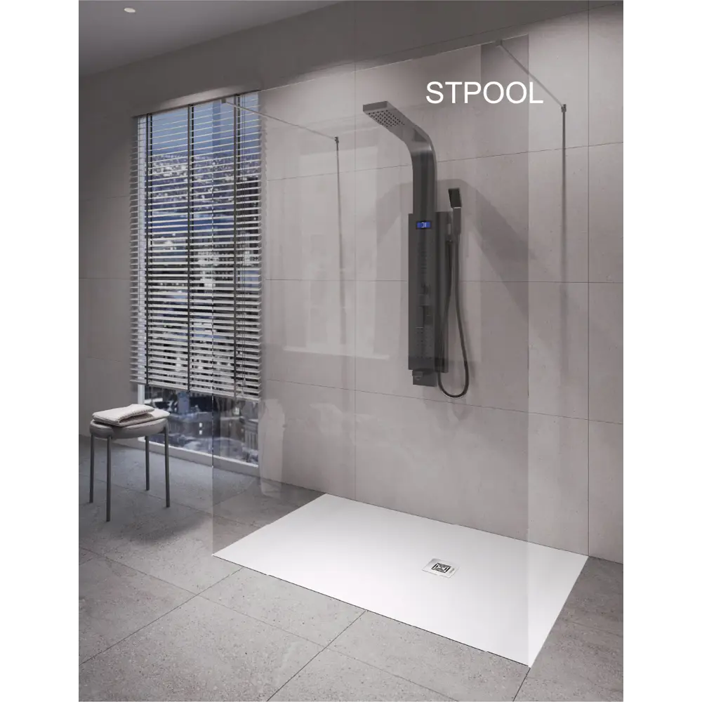 Фото 11 Душевой поддон Stpool Lite White прямоугольный композитный минерал 120x80x3.5 см Фото 11 Душевой поддон Stpool Lite White прямоугольный композитный минерал 120x80x3.5 см