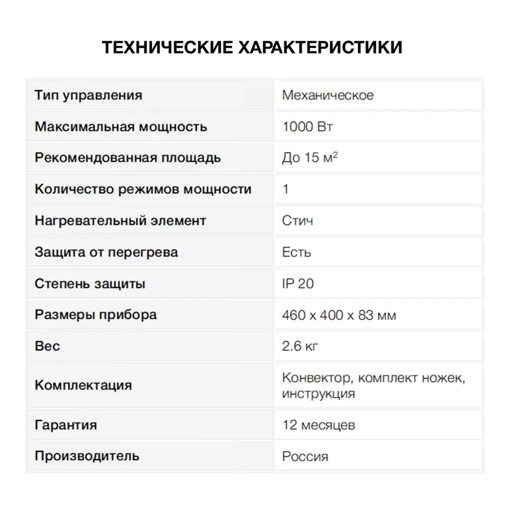 Фото 7 Конвектор электрический Starwind SHV1010 с механическим термостатом 1000 Вт Фото 7 Конвектор электрический Starwind SHV1010 с механическим термостатом 1000 Вт