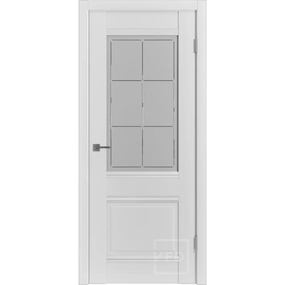 Фото Комплект межкомнатной двери Vfd Emalex EC2 остеклённая 200x60см ПВХ цвет emalex ice с коробом и наличниками Фото Комплект межкомнатной двери Vfd Emalex EC2 остеклённая 200x60см ПВХ цвет emalex ice с коробом и наличниками