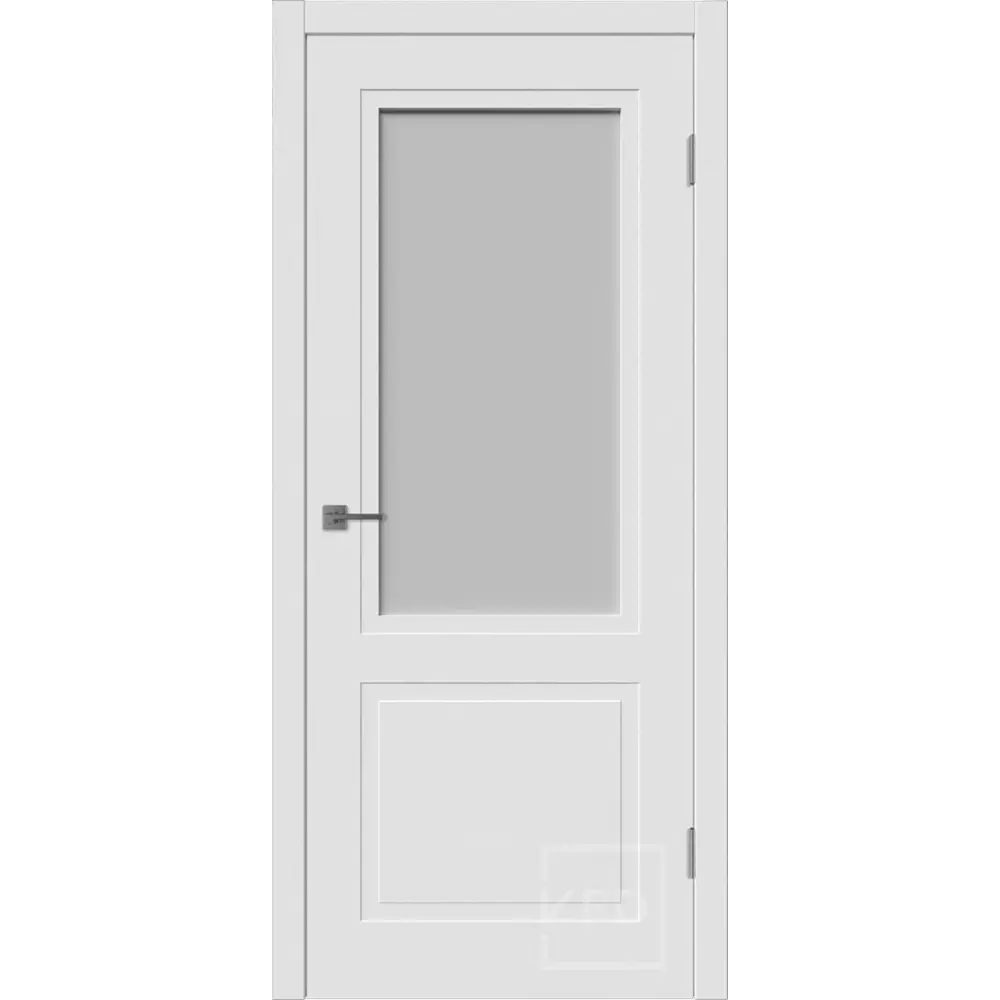 Фото Комплект межкомнатной двери Vfd Flat 2 остеклённая 200x60см эмаль цвет белая эмаль/polar с коробом и наличниками Фото Комплект межкомнатной двери Vfd Flat 2 остеклённая 200x60см эмаль цвет белая эмаль/polar с коробом и наличниками