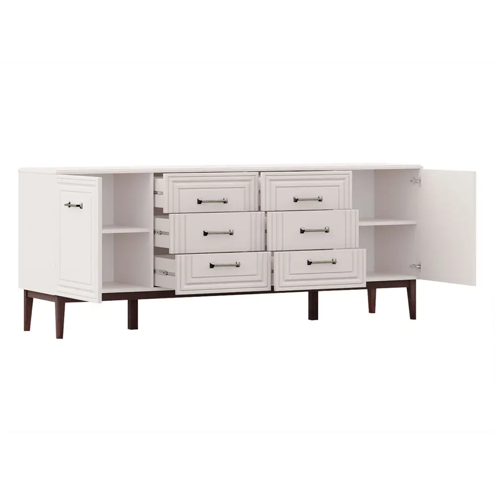 Фото 3 Комод Правила мебели Эвора 6 ящиков 198x45.8x77.2 см ЛДСП цвет льняной/персидский жемчуг Фото 3 Комод Правила мебели Эвора 6 ящиков 198x45.8x77.2 см ЛДСП цвет льняной/персидский жемчуг