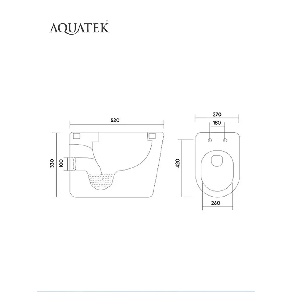 Фото 6 Унитаз подвесной Aquatek AQ1910-00 безободковый с сиденьем микролифт Фото 6 Унитаз подвесной Aquatek AQ1910-00 безободковый с сиденьем микролифт