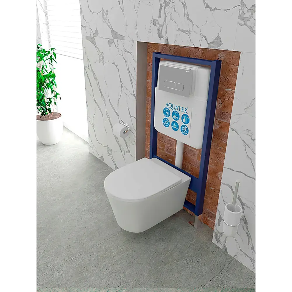 Фото 8 Унитаз подвесной Aquatek Оберон AQ1363W-00 с сиденьем Soft Close Фото 8 Унитаз подвесной Aquatek Оберон AQ1363W-00 с сиденьем Soft Close