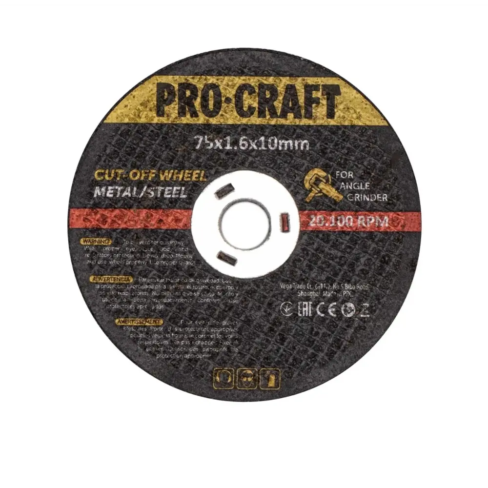 Фото Диск отрезной по металлу Procraft PGA12Disk 76x10x1.6 мм Фото Диск отрезной по металлу Procraft PGA12Disk 76x10x1.6 мм