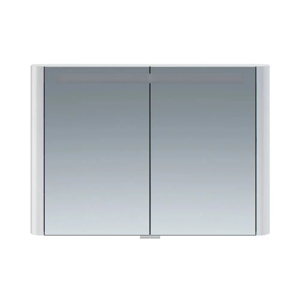 Фото Зеркальный шкаф для ванны Am.pm Sensation M30MCX1001WG 100см с LED подсветкой сенсорное управление цвет белый глянец Фото Зеркальный шкаф для ванны Am.pm Sensation M30MCX1001WG 100см с LED подсветкой сенсорное управление цвет белый глянец