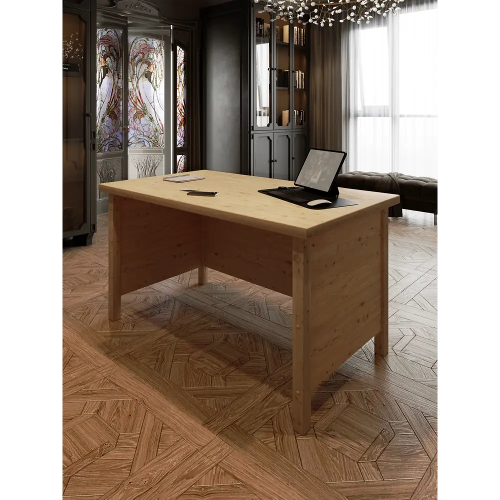 Фото Стол руководительский Solarius Классика 60x75x140 см без покраски массив сосны цвет бежевый Фото Стол руководительский Solarius Классика 60x75x140 см без покраски массив сосны цвет бежевый