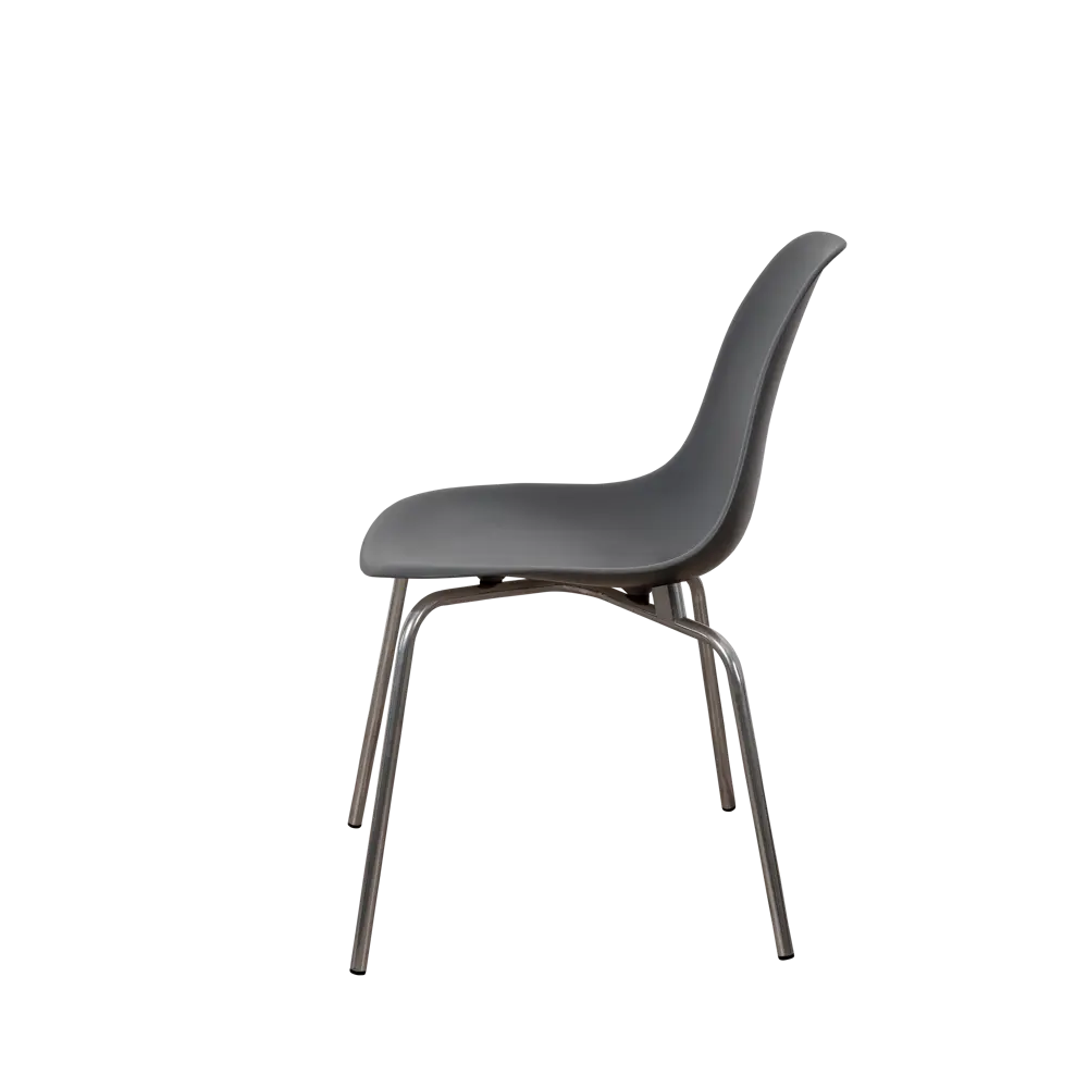 Фото 4 Стул кухонный Derstuhl Elegant chrom комплект 4 шт 45x82x46 см полипропилен цвет темно-серый Фото 4 Стул кухонный Derstuhl Elegant chrom комплект 4 шт 45x82x46 см полипропилен цвет темно-серый