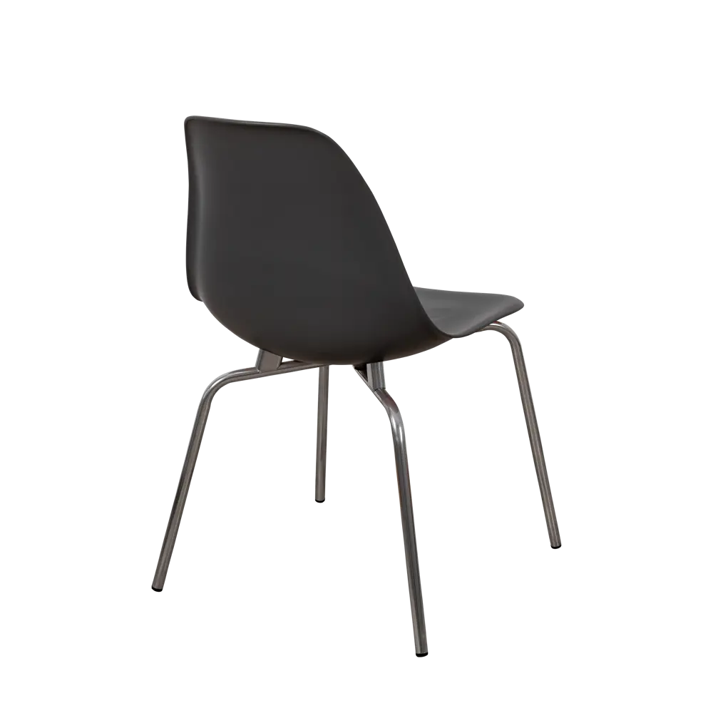 Фото 5 Стул кухонный Derstuhl Elegant chrom комплект 4 шт 45x82x46 см полипропилен цвет темно-серый Фото 5 Стул кухонный Derstuhl Elegant chrom комплект 4 шт 45x82x46 см полипропилен цвет темно-серый