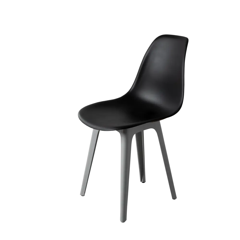 Фото 3 Стул Derstuhl Plast grey DSL044.210.2 45x82x46 см полипропилен цвет черный Фото 3 Стул Derstuhl Plast grey DSL044.210.2 45x82x46 см полипропилен цвет черный