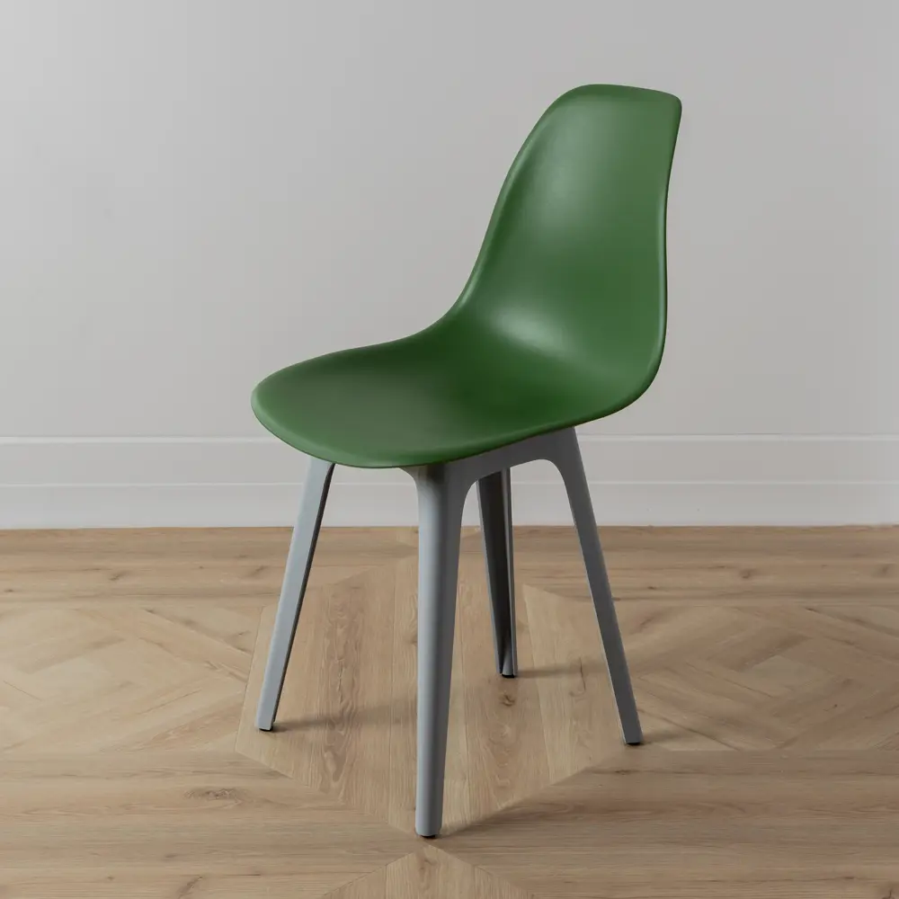 Фото 7 Стул Derstuhl Plast grey DSL044.216.2 45x82x46 см полипропилен цвет темно-зеленый Фото 7 Стул Derstuhl Plast grey DSL044.216.2 45x82x46 см полипропилен цвет темно-зеленый