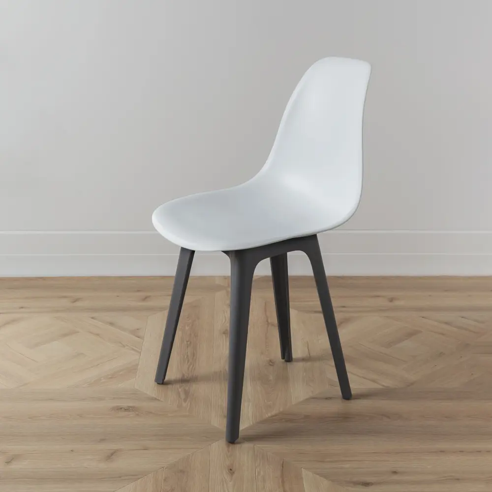 Фото 7 Стул Derstuhl Plast dark grey DSL044.301.4 45x82x46 см полипропилен цвет белый Фото 7 Стул Derstuhl Plast dark grey DSL044.301.4 45x82x46 см полипропилен цвет белый