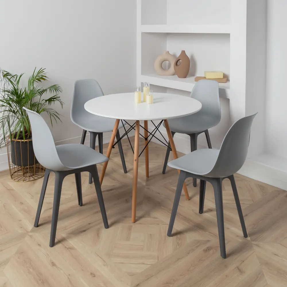 Фото 2 Стул Derstuhl Plast dark grey DSL044.302.2 45x82x46 см полипропилен цвет светло-серый Фото 2 Стул Derstuhl Plast dark grey DSL044.302.2 45x82x46 см полипропилен цвет светло-серый