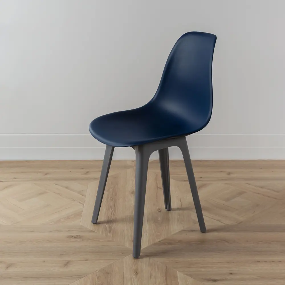 Фото 7 Стул Derstuhl Plast dark grey DSL044.317.4 45x82x46 см полипропилен цвет темно-синий Фото 7 Стул Derstuhl Plast dark grey DSL044.317.4 45x82x46 см полипропилен цвет темно-синий