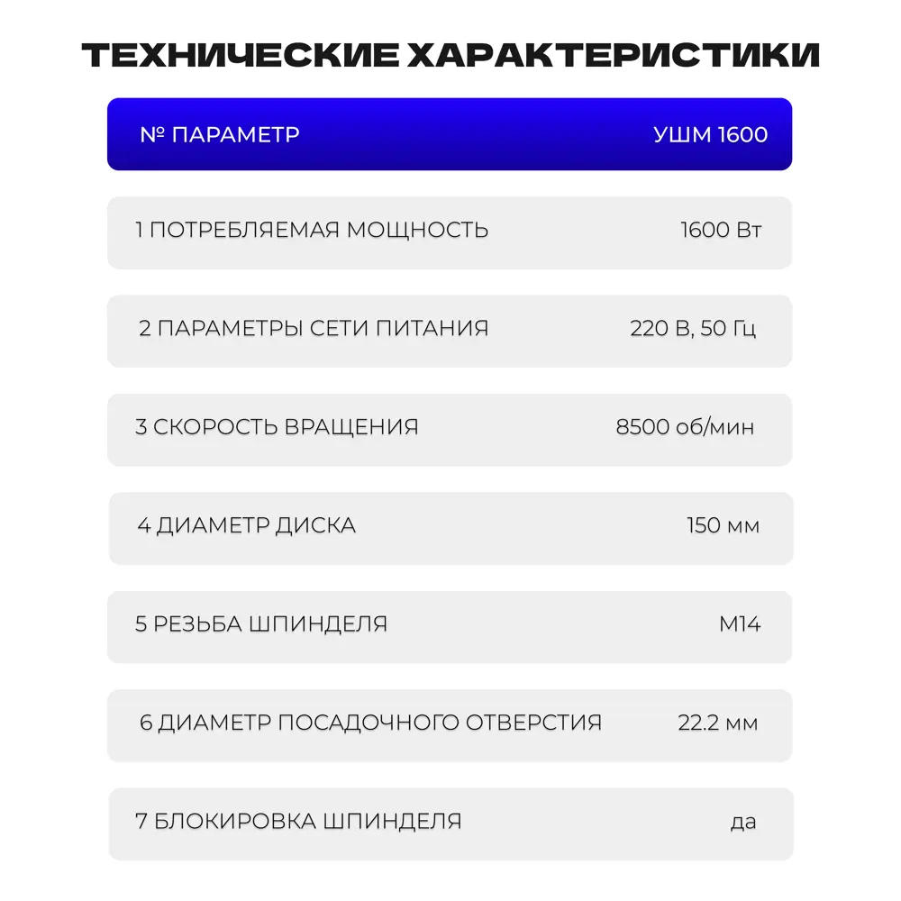 Фото 9 Углошлифовальная машин Electrolite УШМ 1600, 2470, 1600 Вт, 150 мм Фото 9 Углошлифовальная машин Electrolite УШМ 1600, 2470, 1600 Вт, 150 мм