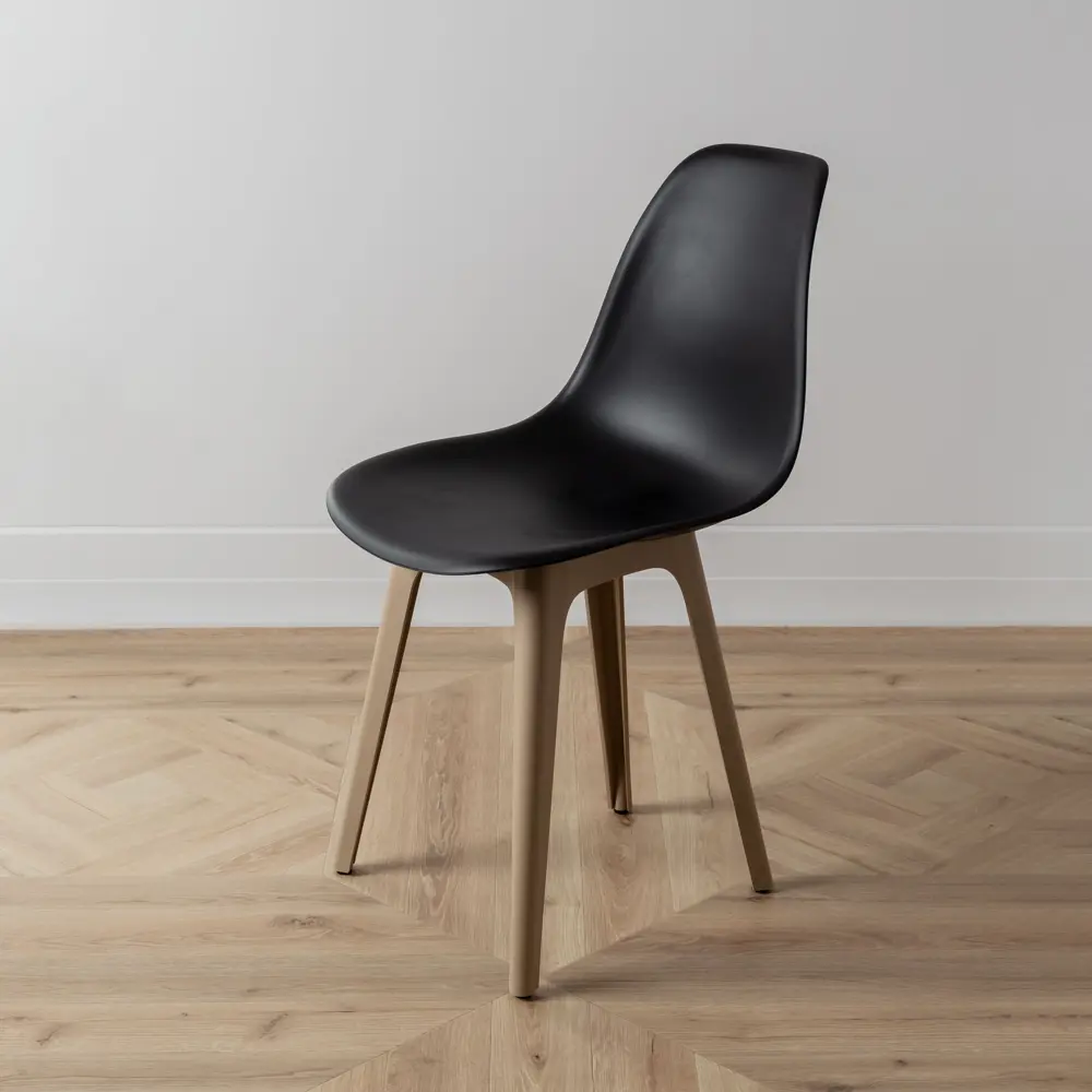 Фото 7 Стул Derstuhl Plast dark beige DSL044.510.4 45x82x46 см полипропилен цвет черный Фото 7 Стул Derstuhl Plast dark beige DSL044.510.4 45x82x46 см полипропилен цвет черный