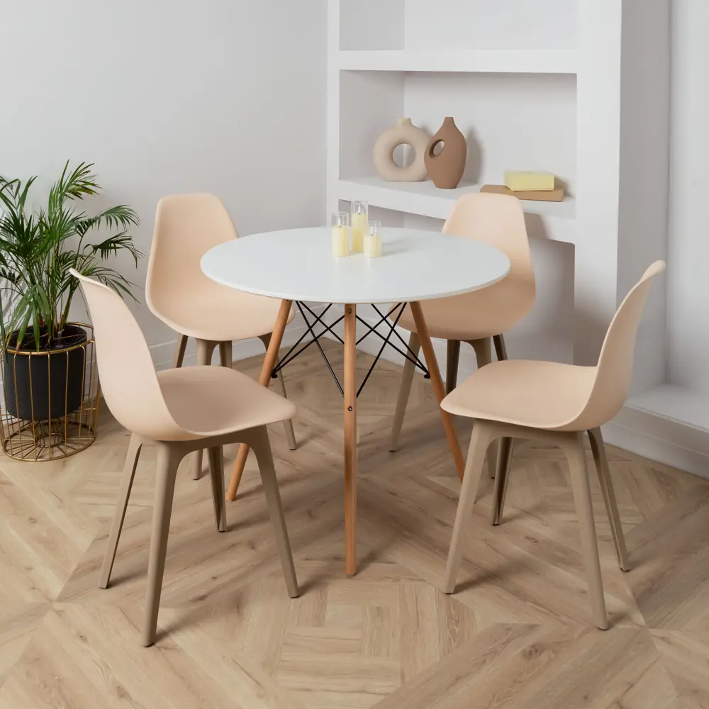 Фото 2 Стул Derstuhl Plast dark beige DSL044.514.4 45x82x46 см полипропилен цвет бежевый Фото 2 Стул Derstuhl Plast dark beige DSL044.514.4 45x82x46 см полипропилен цвет бежевый