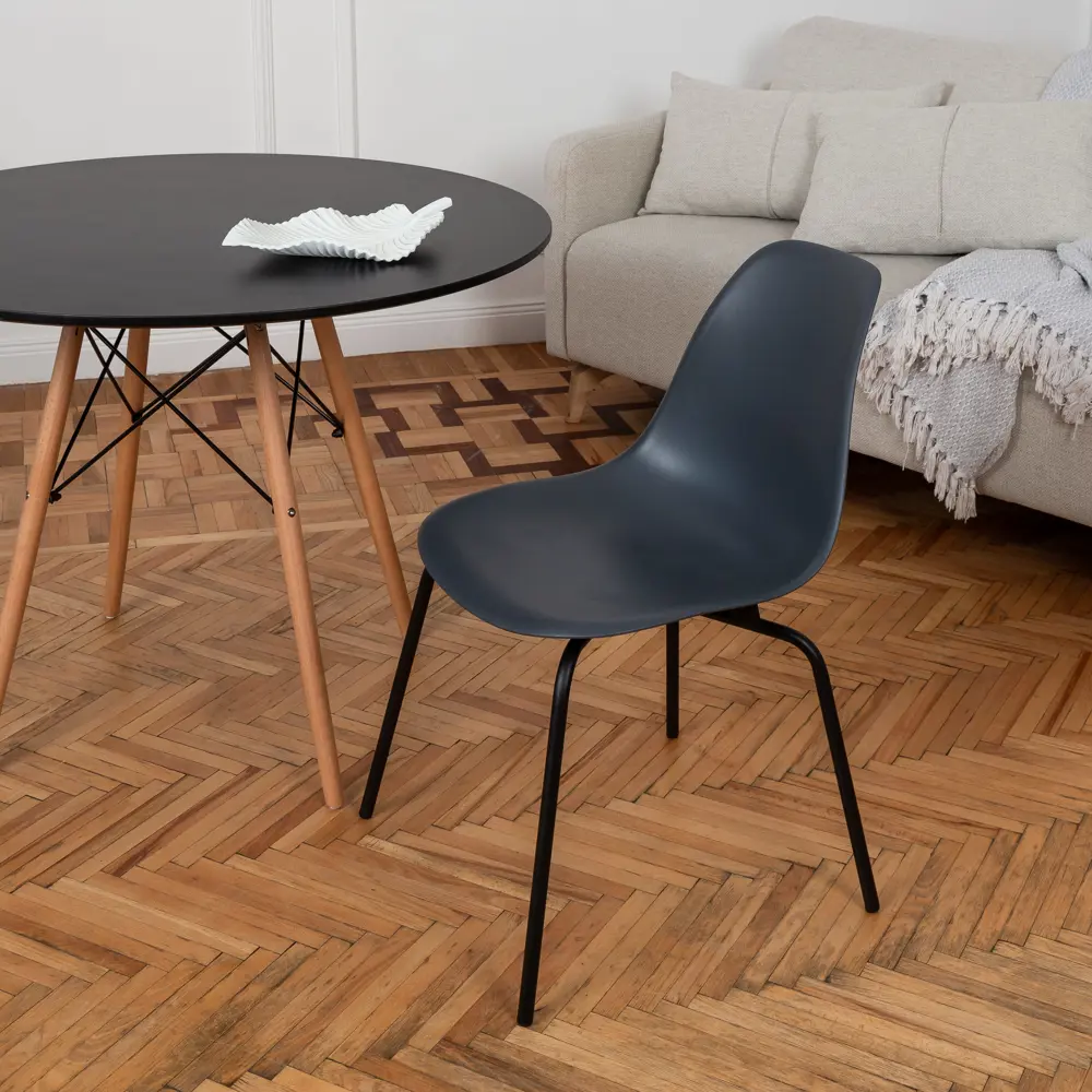 Фото 6 Стул кухонный Derstuhl Elegant black комплект 4 шт 45x82x46 см полипропилен цвет темно-серый Фото 6 Стул кухонный Derstuhl Elegant black комплект 4 шт 45x82x46 см полипропилен цвет темно-серый