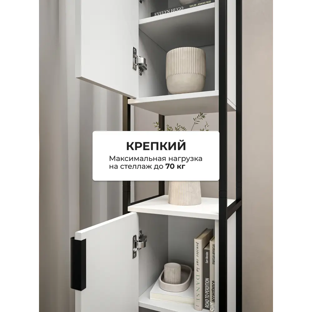 Фото 3 Пенал для ванной комнаты Loft 52 34 см цвет белый