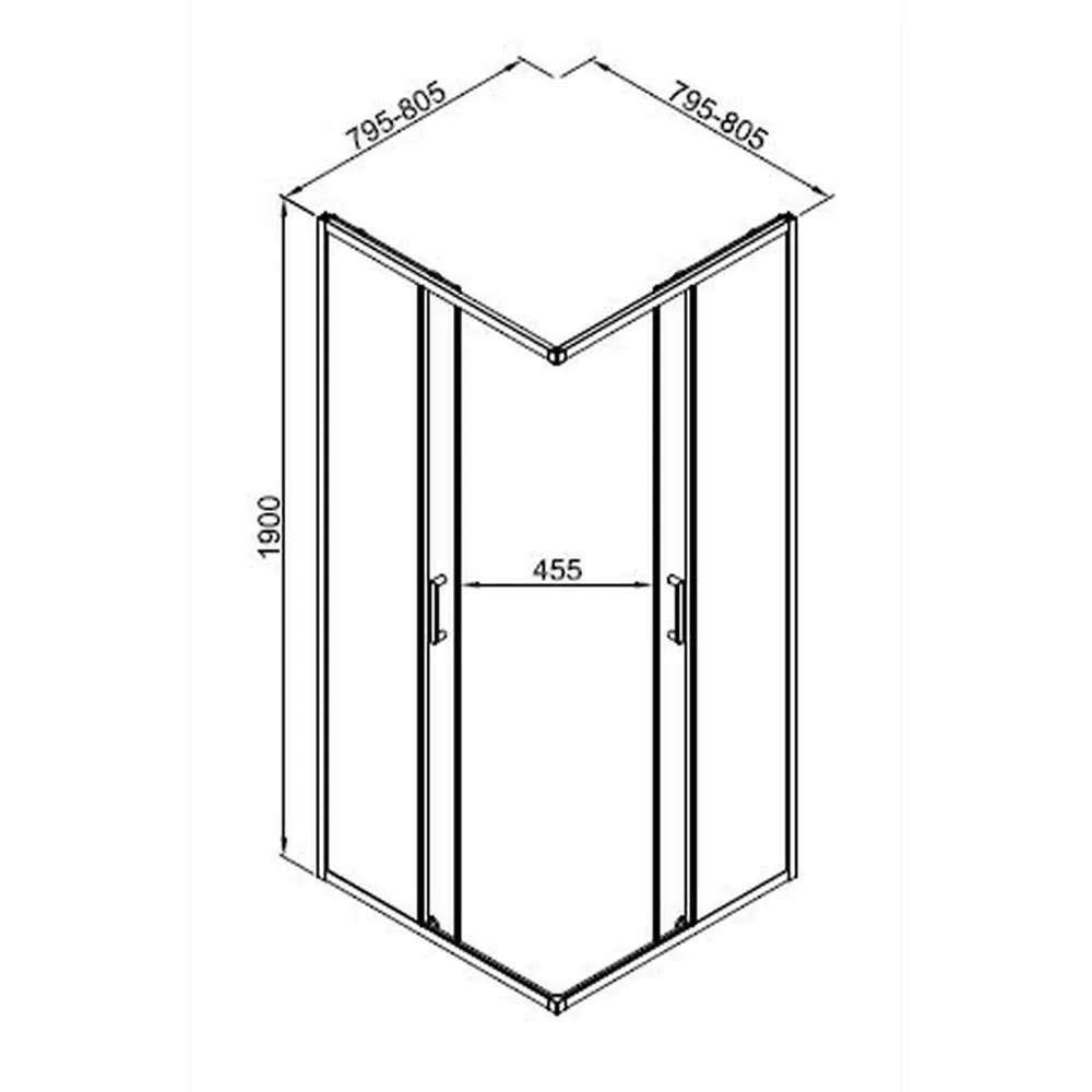 Фото 6 Душевой уголок Good door LITE ЛТ00025 г-образный 80х80см черный профиль эффект стекла прозрачное закаленное стекло Фото 6 Душевой уголок Good door LITE ЛТ00025 г-образный 80х80см черный профиль эффект стекла прозрачное закаленное стекло
