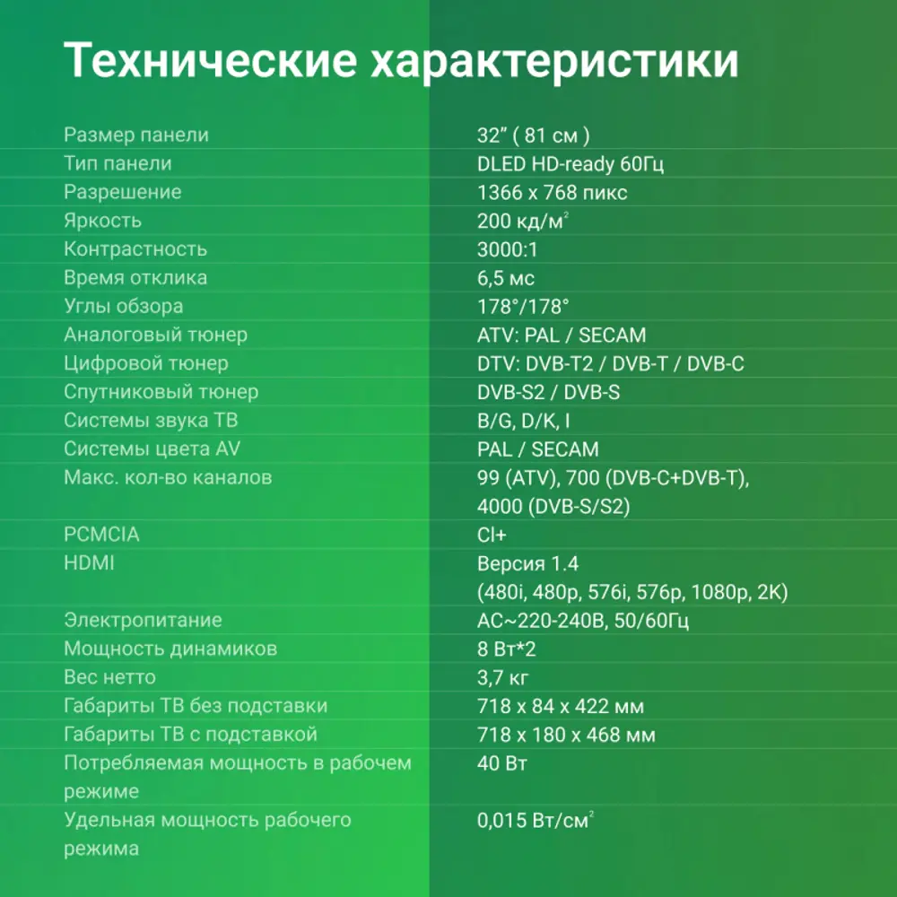 Фото 15 Телевизор Digma DM-LED32SBB34 LED HD 32" 81 см цвет черный Фото 15 Телевизор Digma DM-LED32SBB34 LED HD 32" 81 см цвет черный