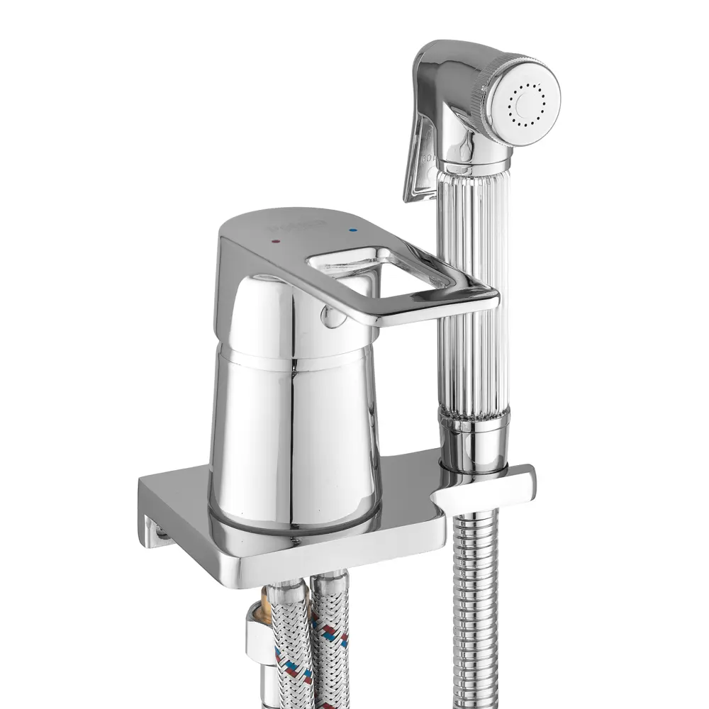 Фото Смеситель для биде POTATO P430 со смесителем для унитаза и биде цвет хром Фото Смеситель для биде POTATO P430 со смесителем для унитаза и биде цвет хром