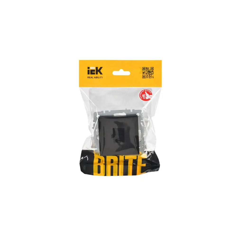 Фото 2 Розетка компьютерная встраиваемая Iek Brite BR-K10-2-K02 RJ45 Cat 6 цвет черный Фото 2 Розетка компьютерная встраиваемая Iek Brite BR-K10-2-K02 RJ45 Cat 6 цвет черный