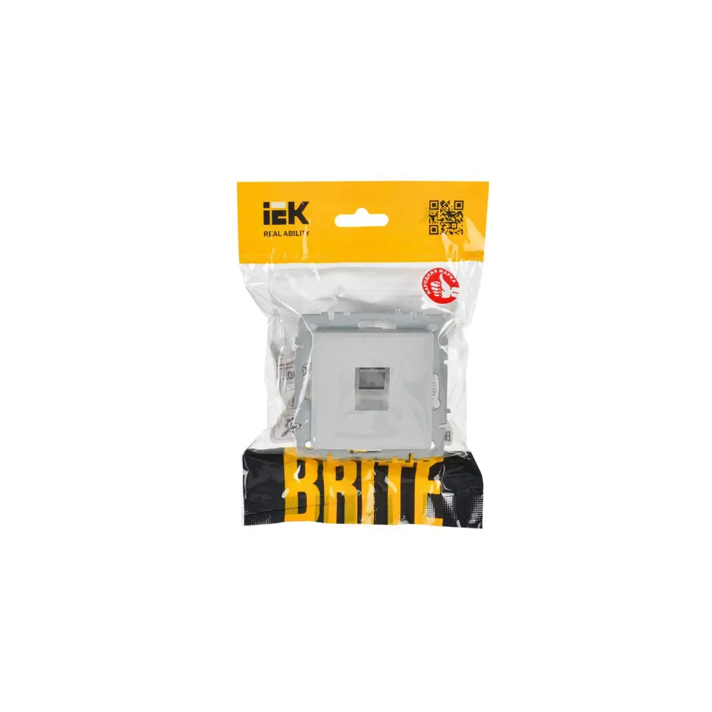 Фото 2 Розетка компьютерная встраиваемая Iek Brite BR-K10-2-K47 RJ45 Cat 6 цвет алюминий Фото 2 Розетка компьютерная встраиваемая Iek Brite BR-K10-2-K47 RJ45 Cat 6 цвет алюминий