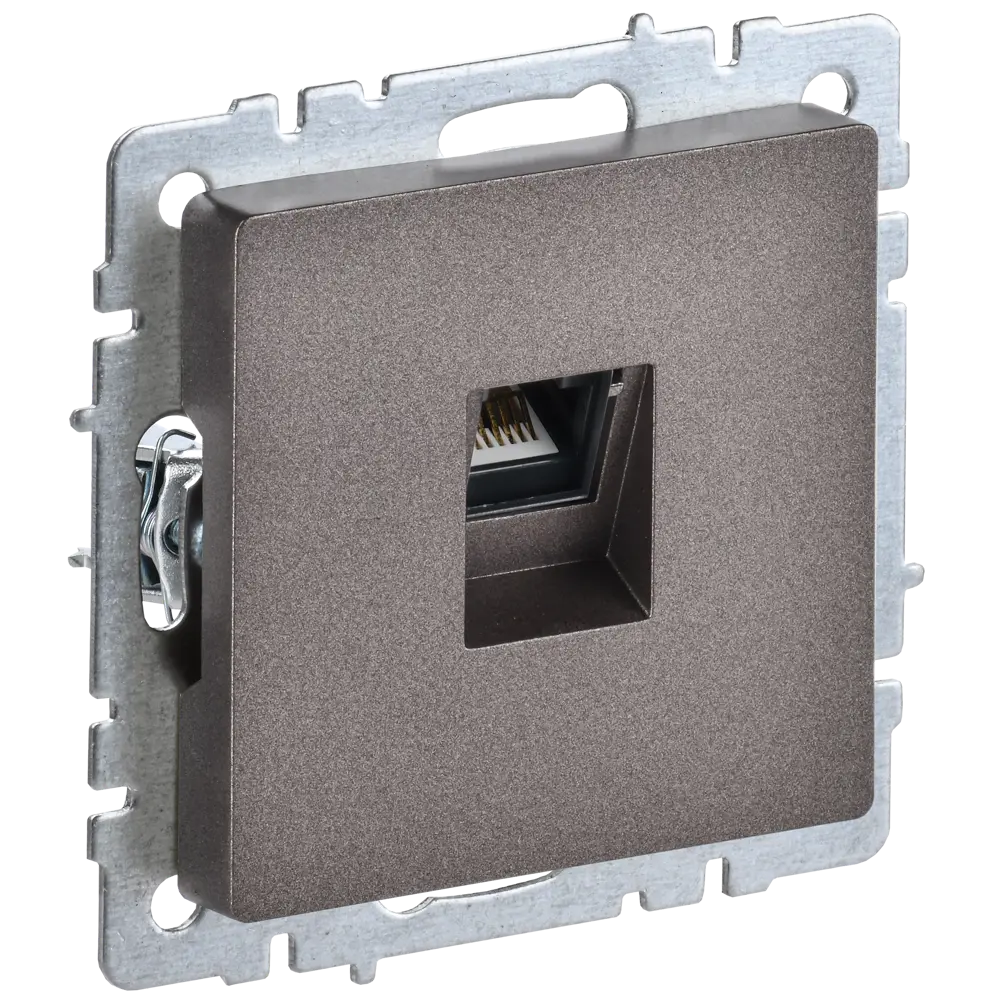 Фото 3 Розетка компьютерная встраиваемая Iek Brite BR-K10-2-K45 RJ45 Cat 6 цвет бронза Фото 3 Розетка компьютерная встраиваемая Iek Brite BR-K10-2-K45 RJ45 Cat 6 цвет бронза
