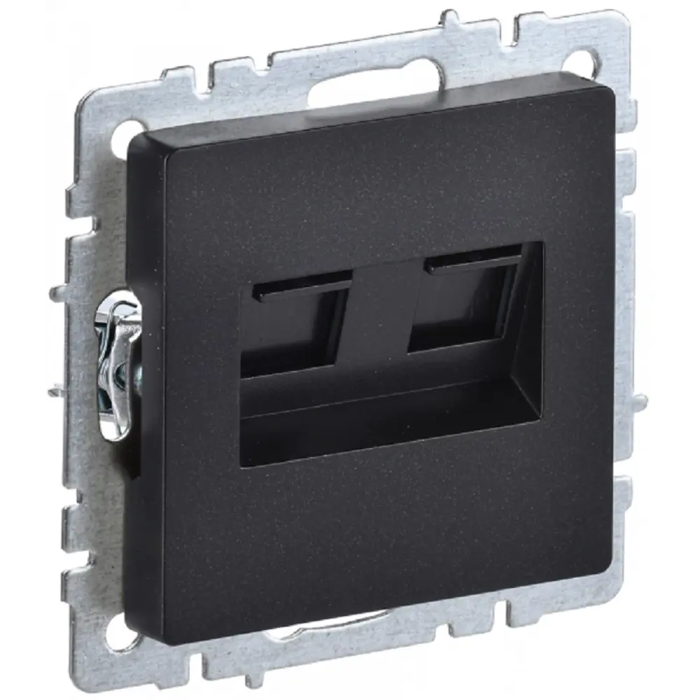 Фото Розетка встраиваемая Iek Brite BR-K20-1-K02 цвет черный Фото Розетка встраиваемая Iek Brite BR-K20-1-K02 цвет черный