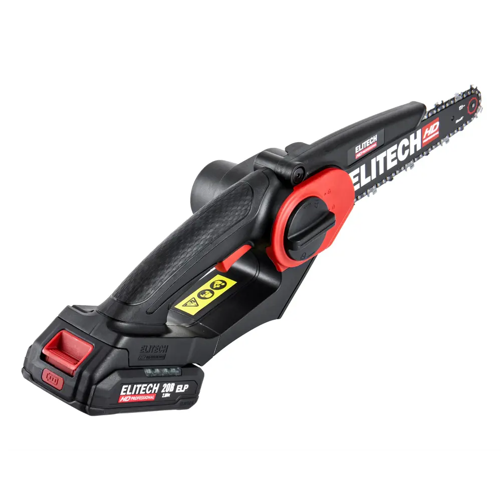 Фото 4 Цепная пила аккумуляторная бесщеточная Elitech HD CS2008BLK 20 В 20 см 2 Ач АКБ и ЗУ входит в комплект Фото 4 Цепная пила аккумуляторная бесщеточная Elitech HD CS2008BLK 20 В 20 см 2 Ач АКБ и ЗУ входит в комплект