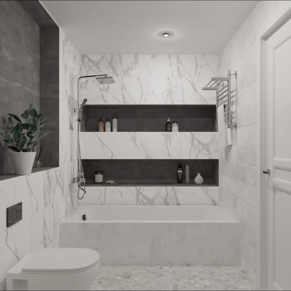 Фото 4 Настенная плитка Axima Алабама 30x60 см 1.62 м² матовая цвет серый Фото 4 Настенная плитка Axima Алабама 30x60 см 1.62 м² матовая цвет серый