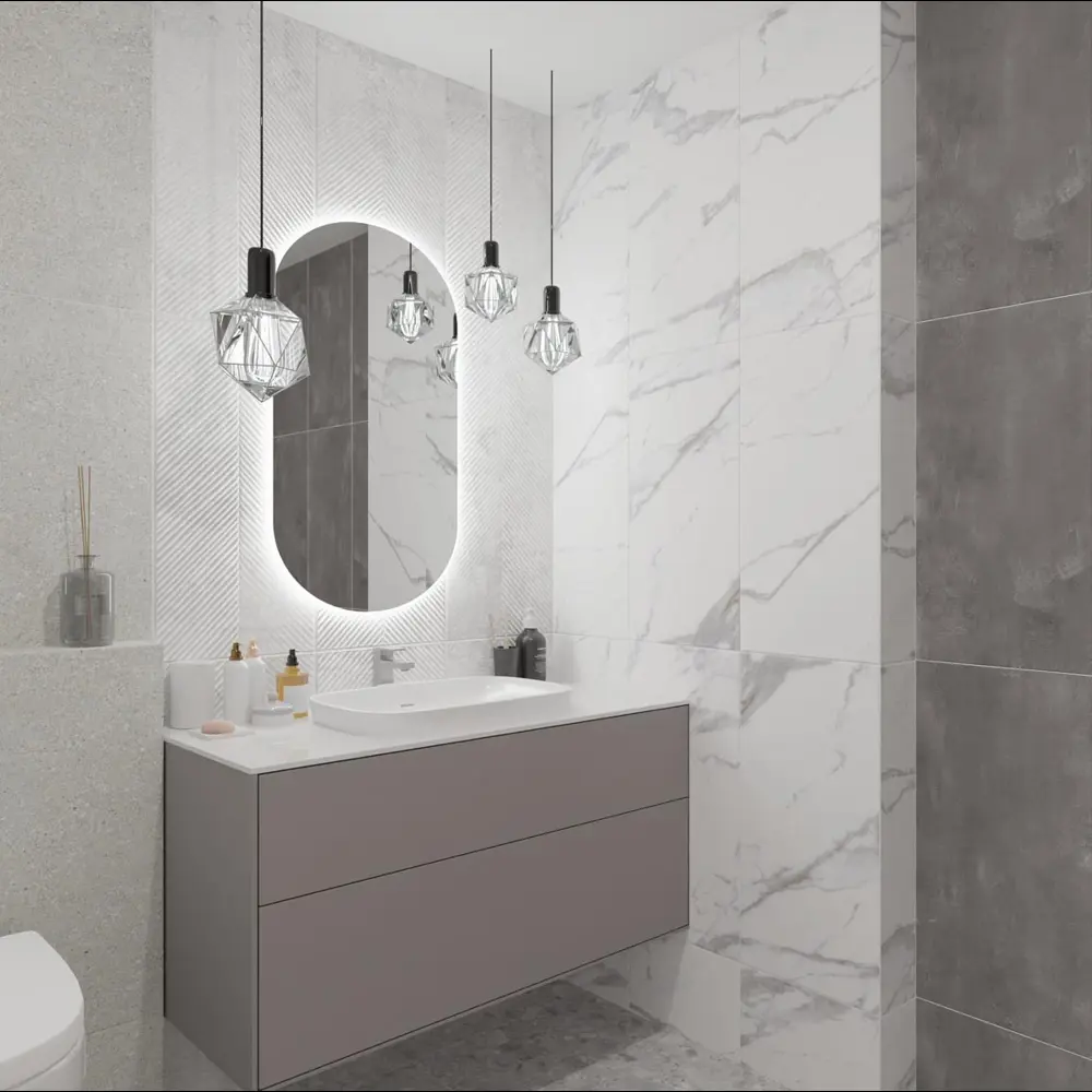 Фото 5 Настенная плитка Axima Алабама 30x60 см 1.62 м² матовая цвет серый Фото 5 Настенная плитка Axima Алабама 30x60 см 1.62 м² матовая цвет серый