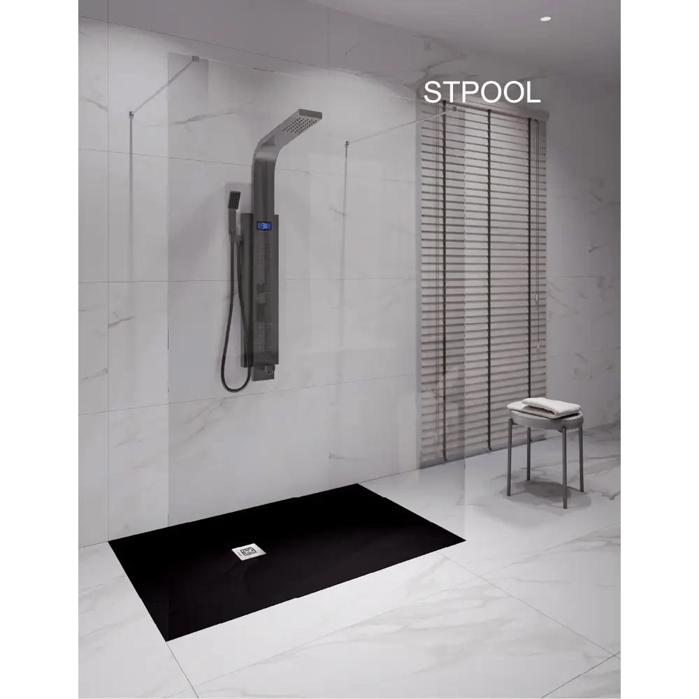 Фото 11 Душевой поддон Stpool Lite 140x90x3.5 сm Black Фото 11 Душевой поддон Stpool Lite 140x90x3.5 сm Black