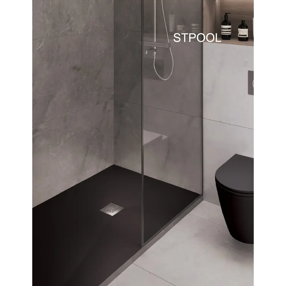 Фото 12 Душевой поддон Stpool Lite 140x90x3.5 сm Black Фото 12 Душевой поддон Stpool Lite 140x90x3.5 сm Black