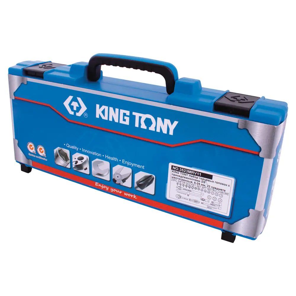 Фото 3 Набор торцевых головок King Tony 3523MRV11 3/8 дюйма, 23 шт Фото 3 Набор торцевых головок King Tony 3523MRV11 3/8 дюйма, 23 шт