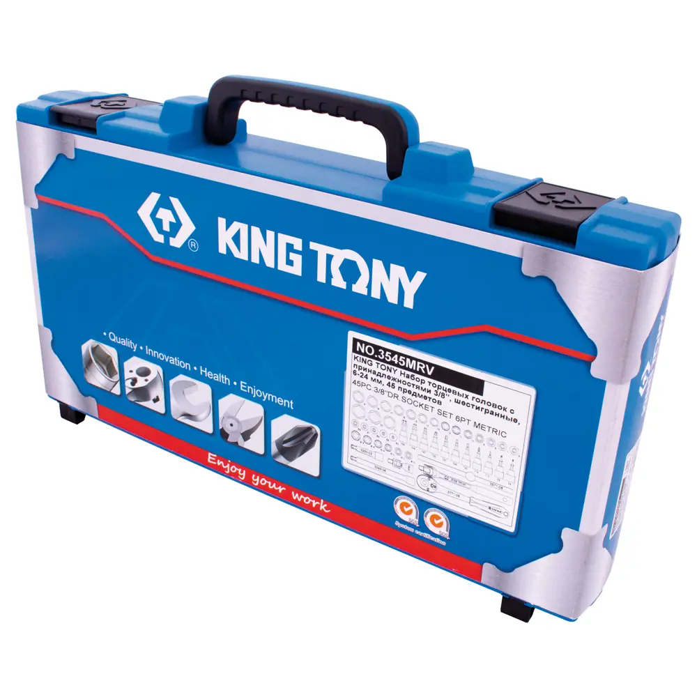 Фото 3 Набор торцевых головок King Tony 3545MRV 3/8 дюйма, 45 шт Фото 3 Набор торцевых головок King Tony 3545MRV 3/8 дюйма, 45 шт